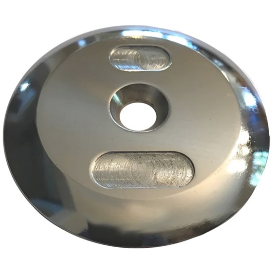 Chrome Pro Style Dumbbell End Cap 0RPC000 Full Circle Padding   0RPC000 Chrome Dumbbell Cap 