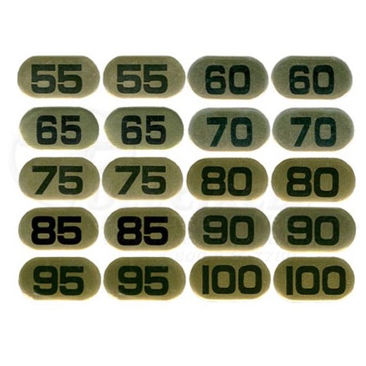 Dumbell Rack Number Stickers